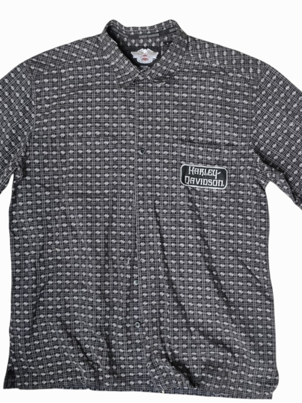 Harley Davidson (Mens) Short Sleeved Button Up || Size Large